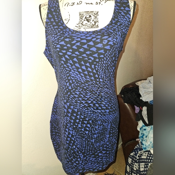 Unbranded Dresses & Skirts - Womans Mini Blue And Black Tank Dress